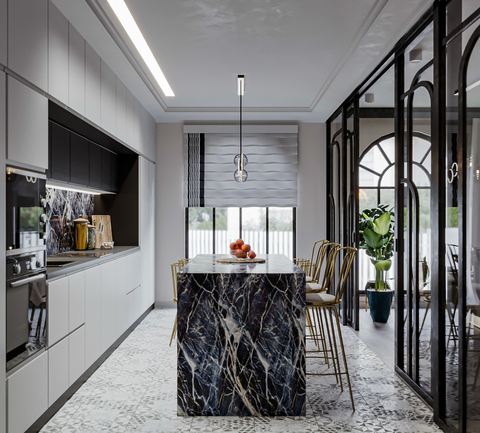 Визуализация кухни-гостиной