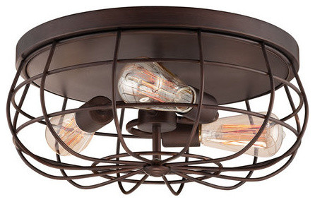 Millennium Lighting Neo Industrial Flush Mount Millennium Lighting Neo Industrial Flush Mount Rubbed Bronze