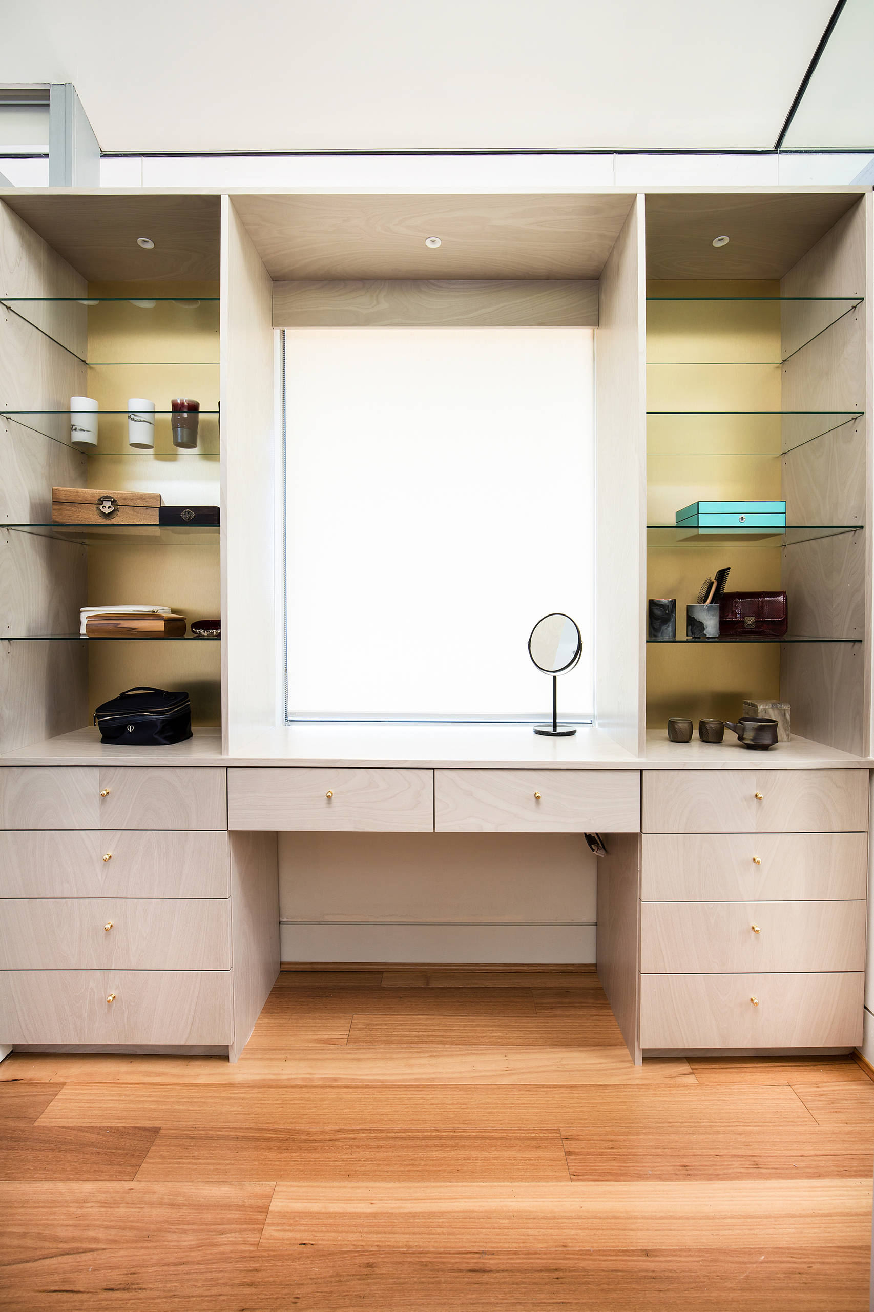 WIR and Dressing table . Brass finger pull