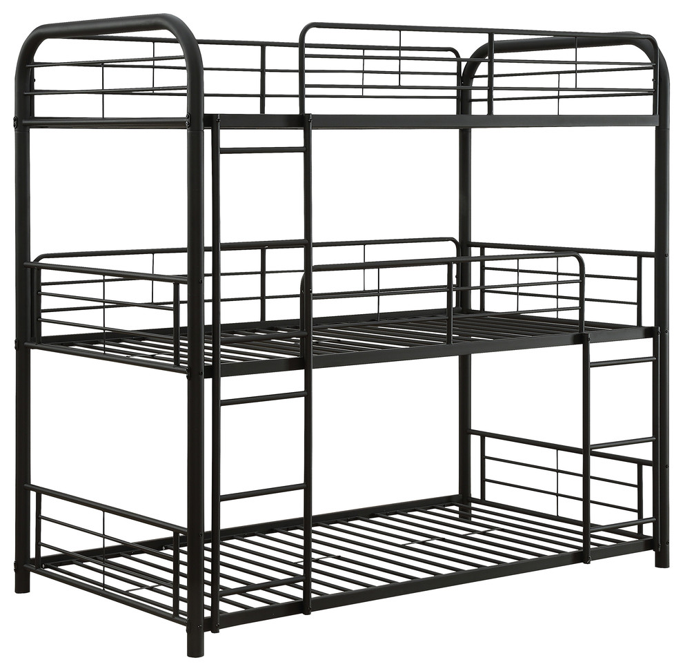 Acme Cairo Triple Bunk Bed, Sandy Black - Transitional - Bunk Beds - by ...