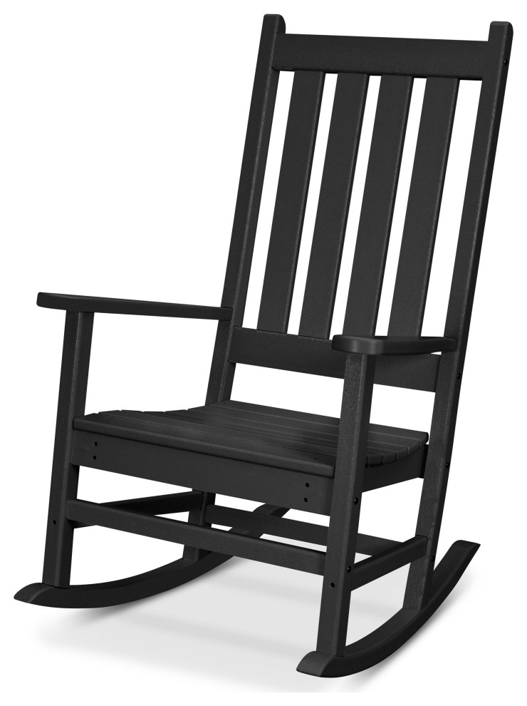 Trex Outdoor Cape Cod Porch Rocking Chair, Charcoal Black