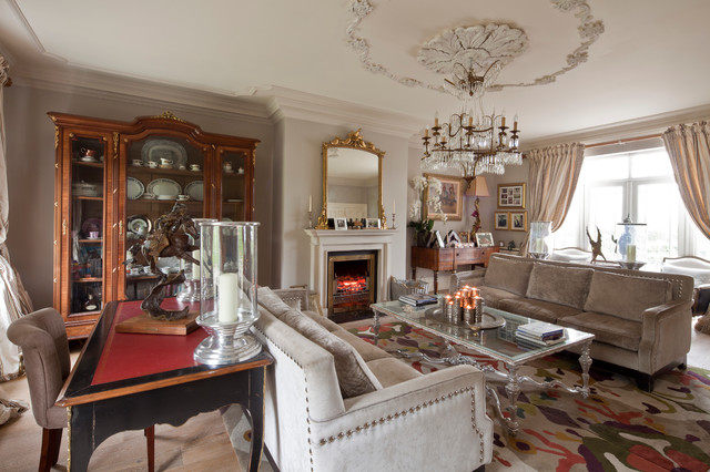Country Home Kildare transitional-living-room