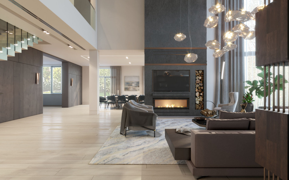 Гостиная в загородном доме