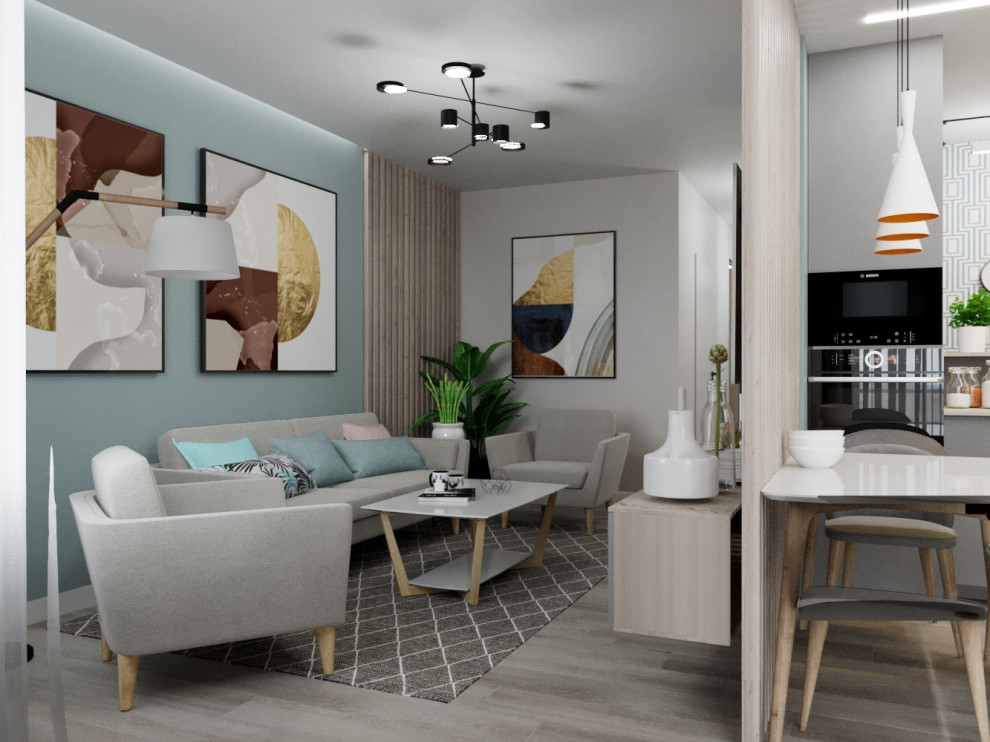 Дизайн квартиры 82 м2 в ЖК Лучи