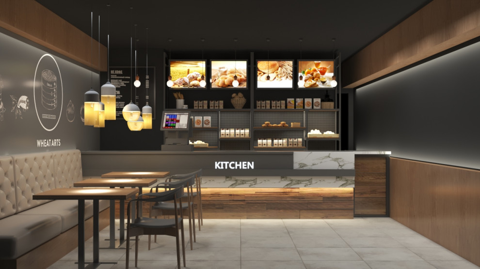 Проект "New York Sand" - Кафе в современном стиле