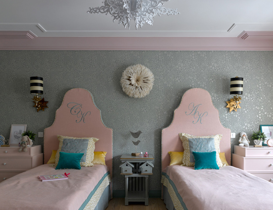 Inspiration for a transitional kids' room for girls in Other.