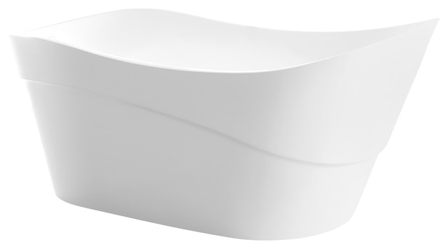 ANZZI Kahl Series 5.58 Ft. Freestanding Bathtub In White - FT-AZ094