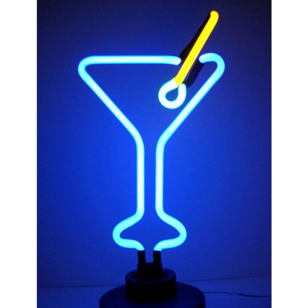 Neonetics Martini Glass Neon Sculpture - Modern - Game Room Wall Art ...