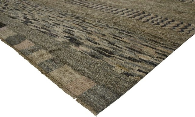 New Contemporary Moroccan Area Rug With Modern Tribal Design 10 6x13 7