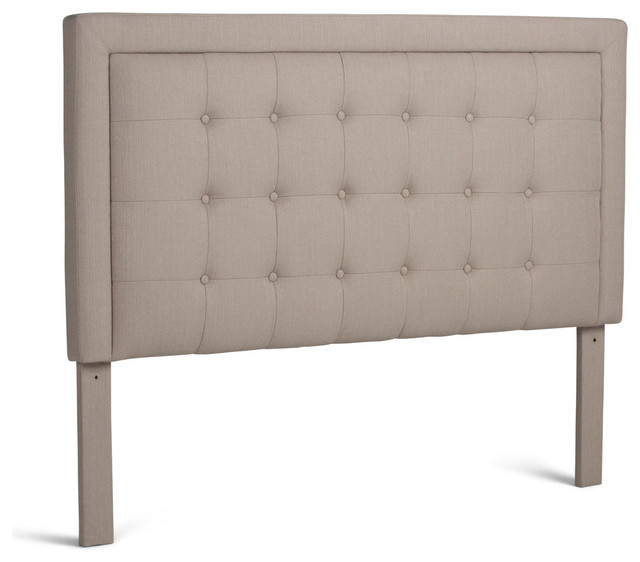 Cassidy Queen Tufted Headboard in Camel Transitional Headboards