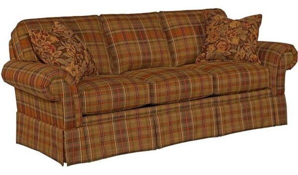 Broyhill Furniture - Erickson Stationary Sofa with Checkered Fabric Design - 648