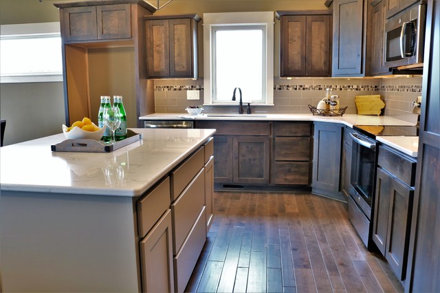 Transitional Kitchen w/ Painted Island transitional-kitchen