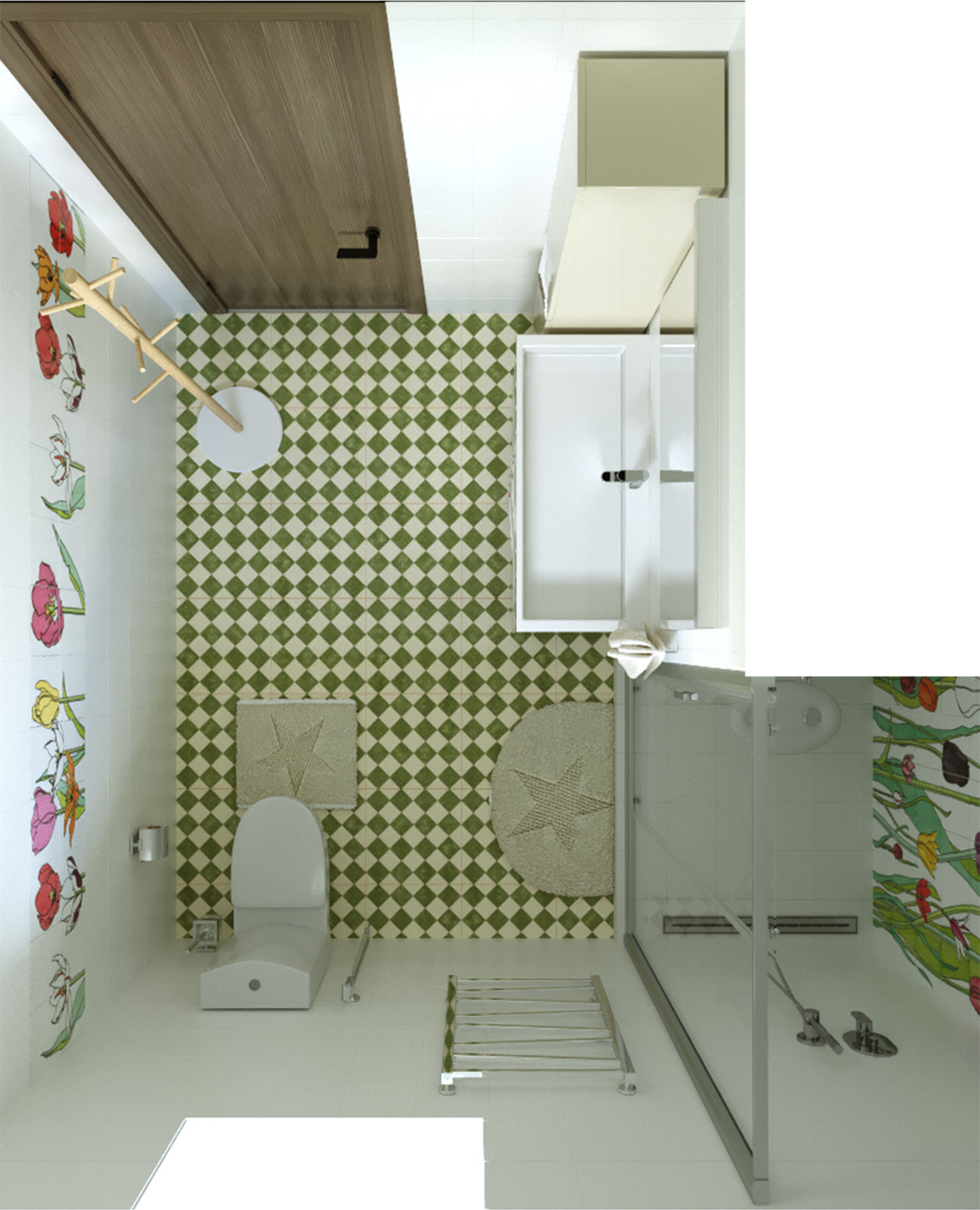 Небольшой санузел в коттедже