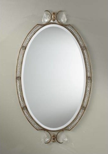 Murray Feiss MR1106OBZ Valentina Valentina/Crystal Accent Mirror in Oxidized Bro
