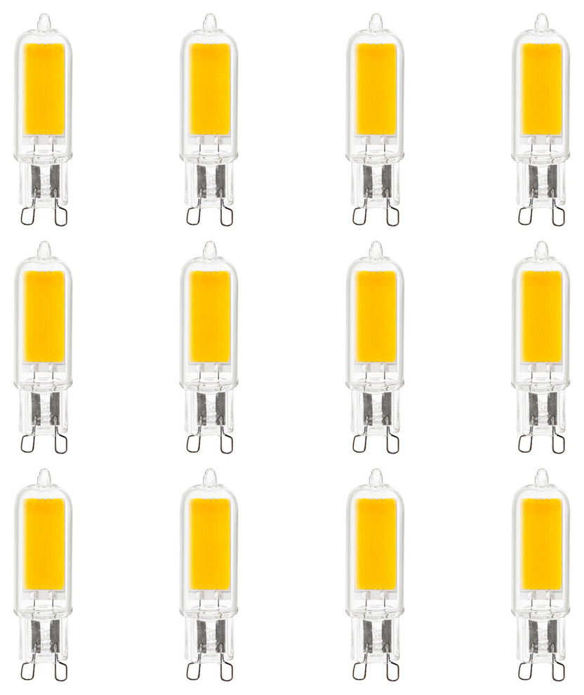 12Pack Sunlite LED G9 Base Bulbs, 3W (40W Equal), 400 Lumen, 3000K