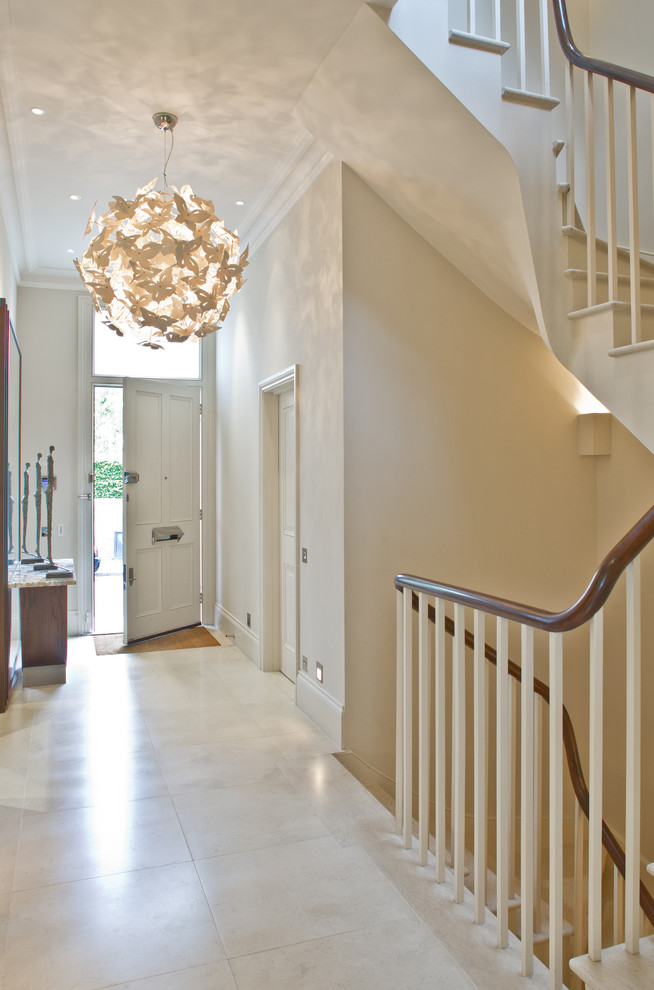 Photo of a contemporary entry hall in London.