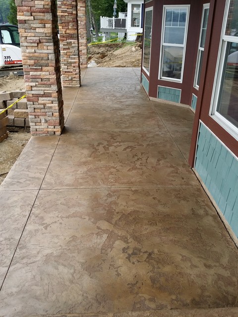 Front Porch Concrete Overlay - Rustic - Porch - Other - by Dancer ...
