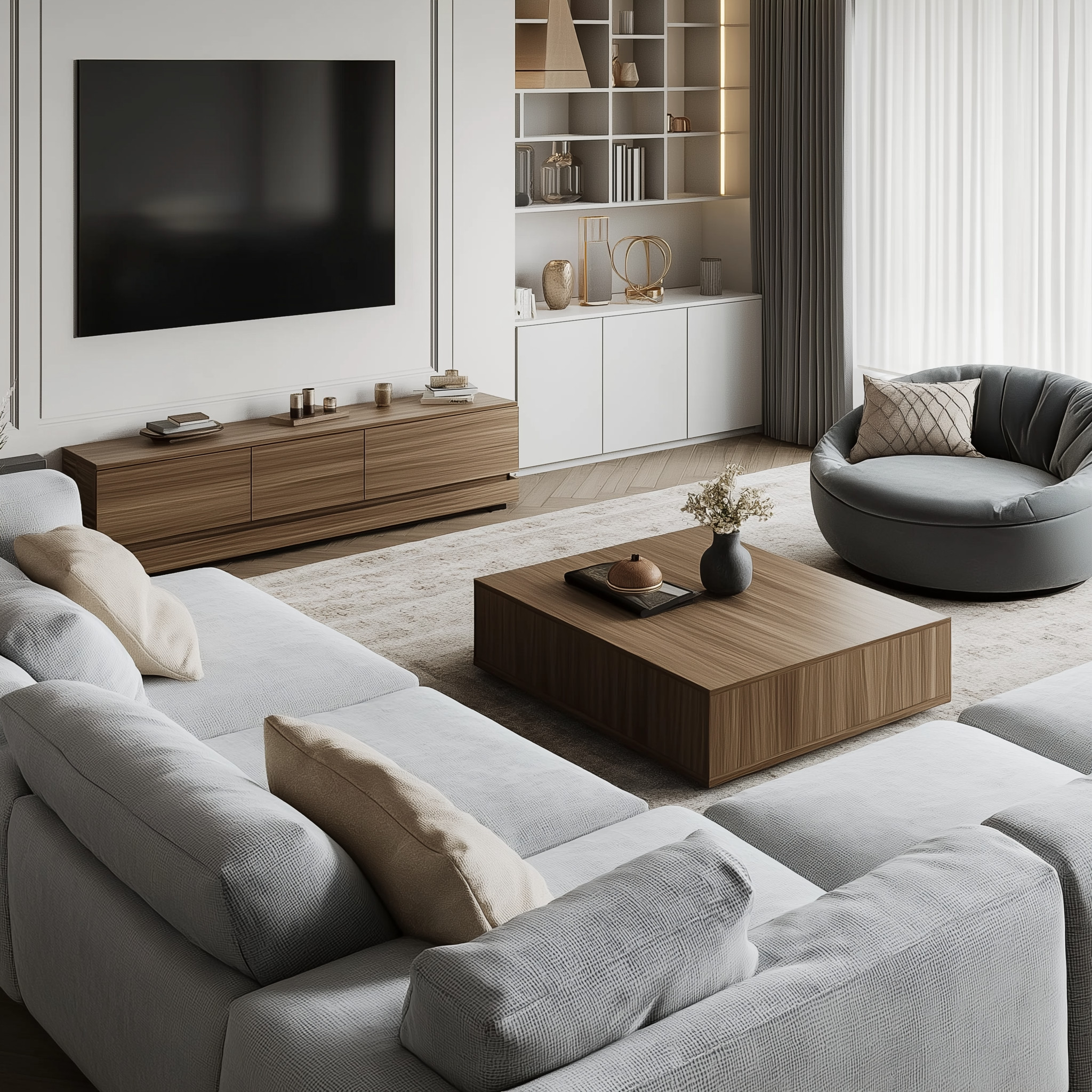 Living Area Family Room Design