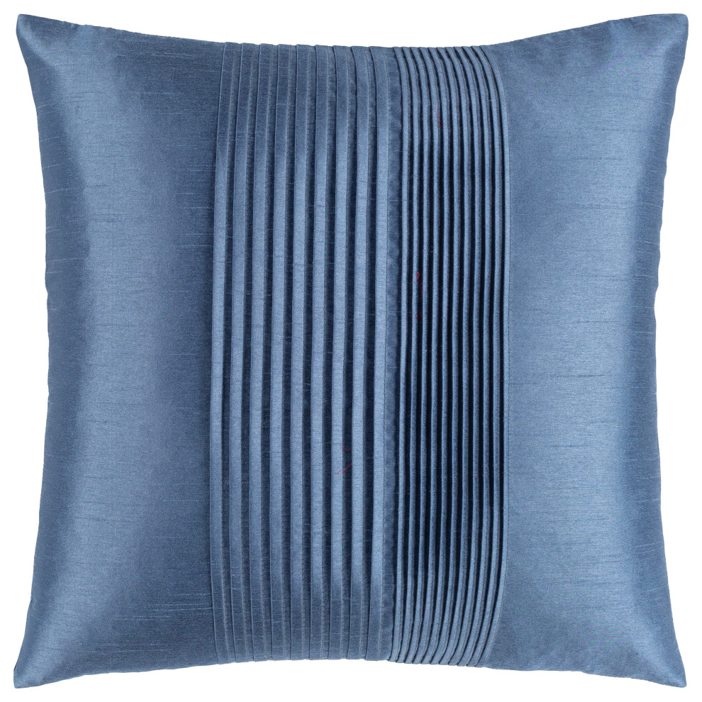 Solid Pleated 22"H x 22"W Pillow Kit, Polyester Insert