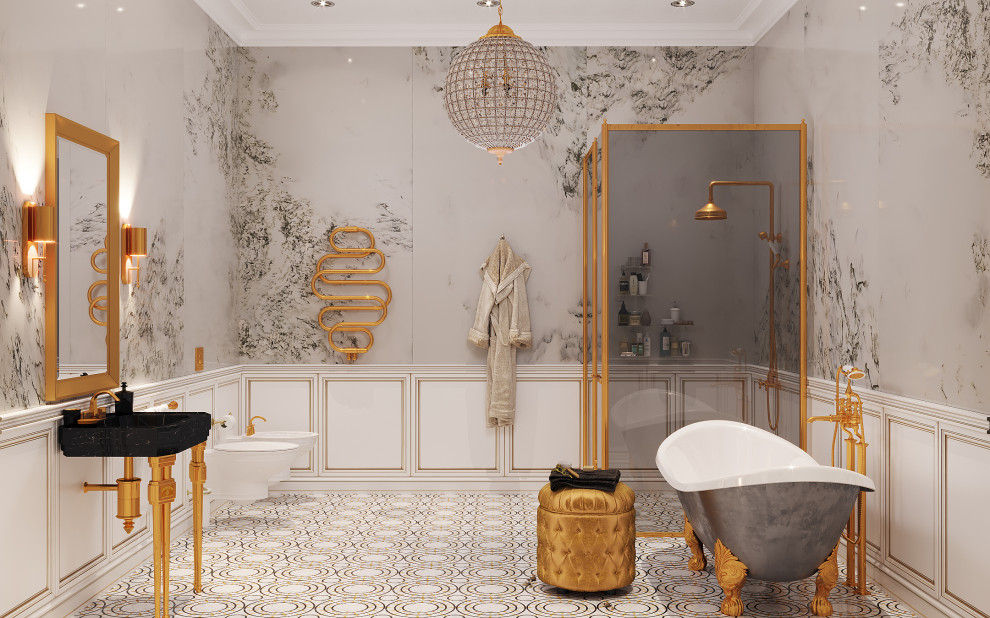 Ванная частного дома расположенного в коттеджном посёлке "Новорижский"