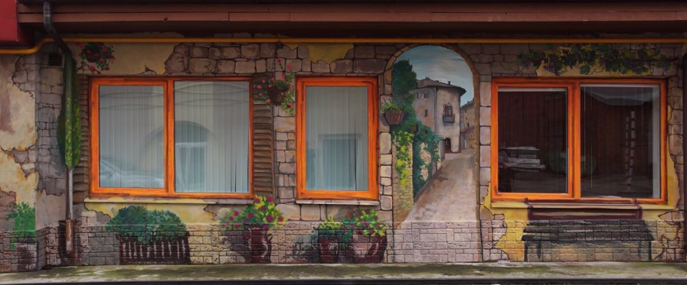 проект "улочки италии на фасаде"