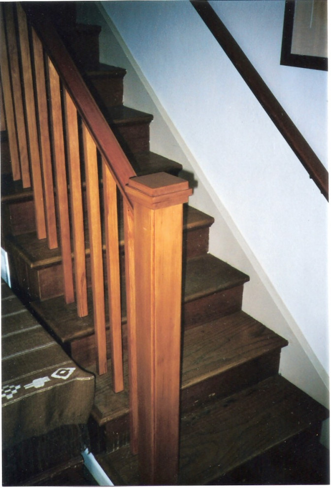 Interior Stairway Railing Replacement, Wood