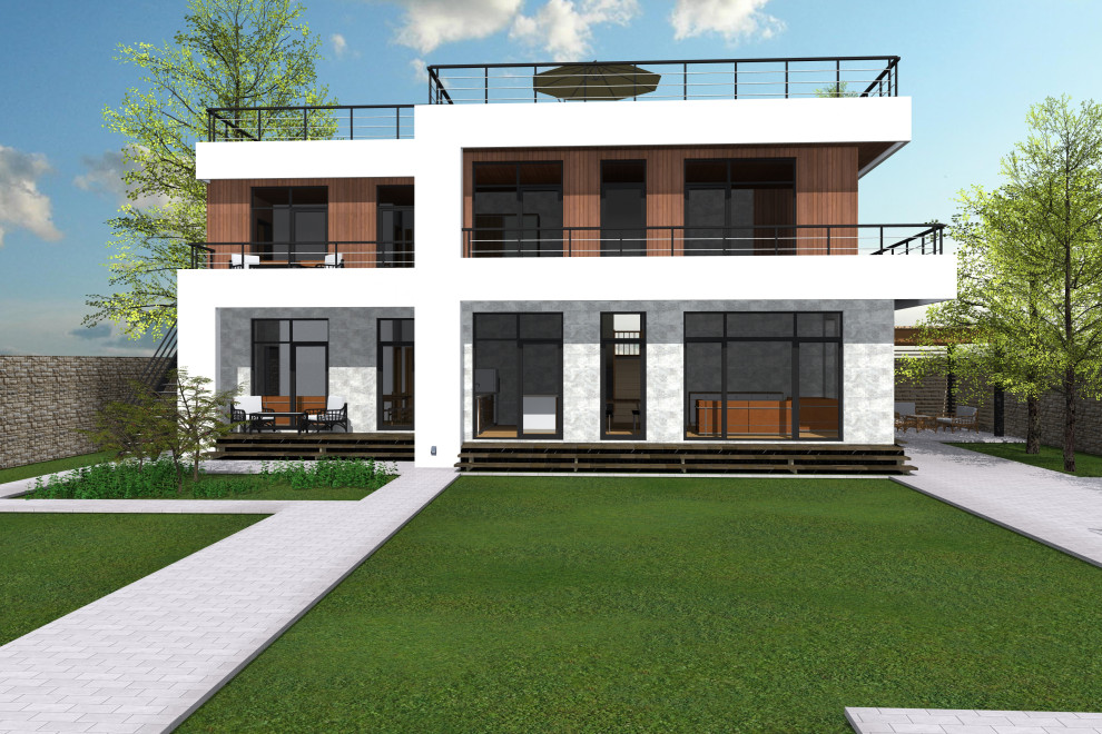 Проект дома с корпусом для сдачи в аренду