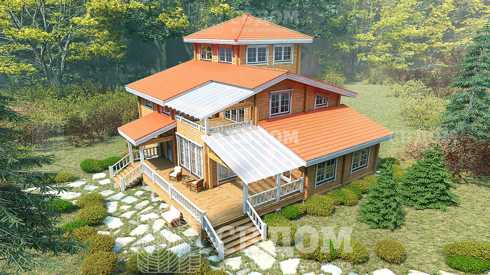 3-х этажные дома из клееного бруса