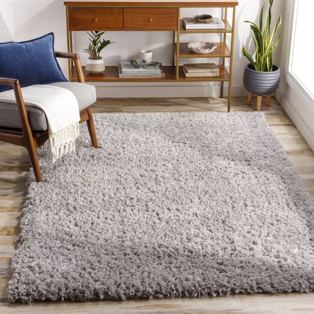 Contemporary Home Living 2' x 3' Gray Variegated Hand-Loomed Rectangular Area Throw Rug 