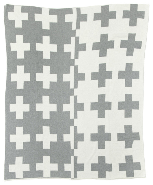 Reversible Swiss Cross Scandinavian Throws By In2green