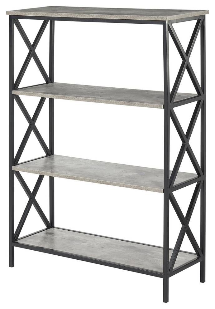Tucson 4 Tier Bookcase Industrial Bookcases by Homesquare Houzz