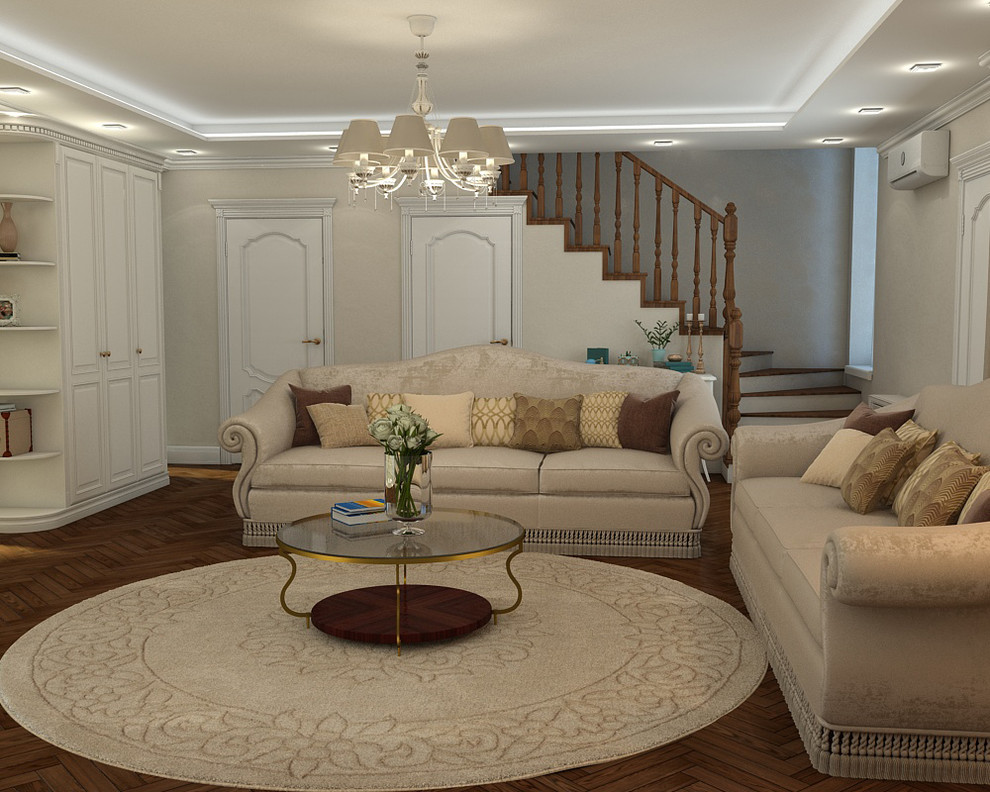 Дизайн гостиной в таунхаусе