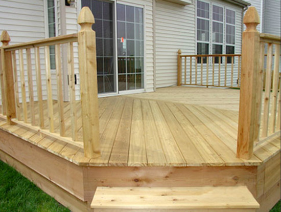 Deck - mid-sized backyard deck idea with no cover