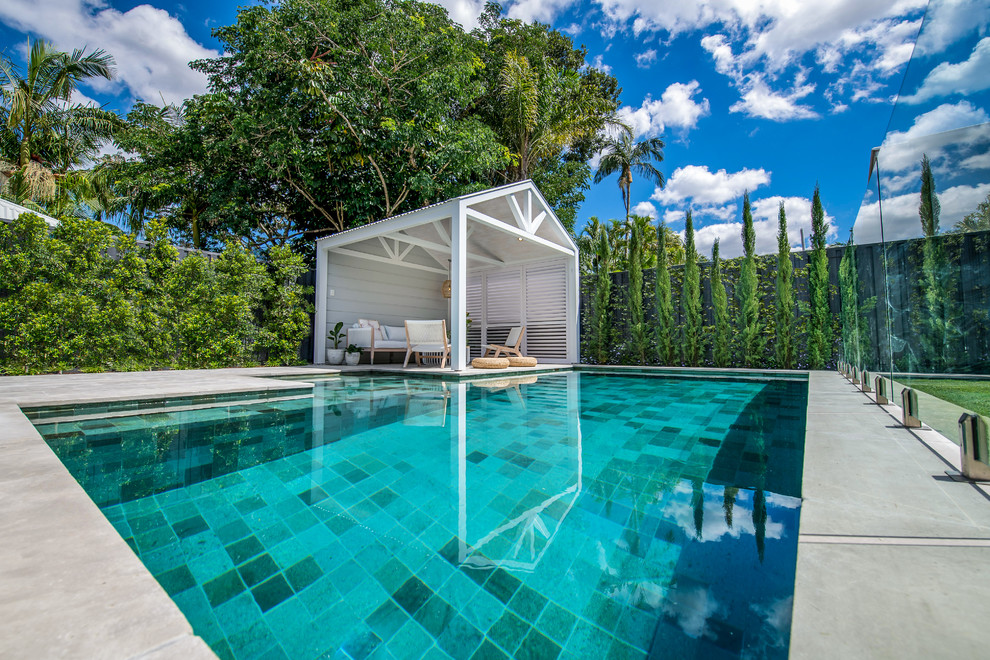 Design ideas for a beach style pool in Brisbane.