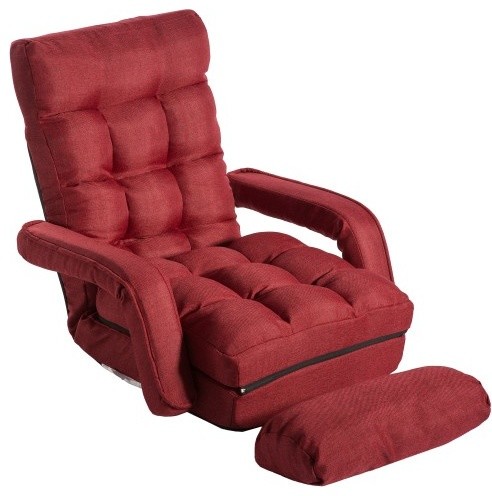 Folding Lazy Floor Chair Sofa Lounger Bed With Armrests And A Lazy Floor Chair Sofa Lounger Bed