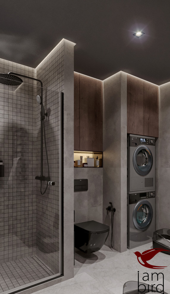 Натуральные оттенки в интерьере квартиры в ЖК "Лефорт" 130 кв.м