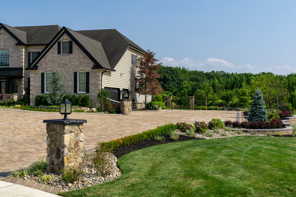 Manalapan, NJ: Paver Driveway and Front Landscaping