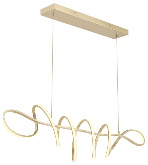 Minka Kovacs Astor LED Island, Soft Gold P5439697L Modern Kitchen Island Lighting