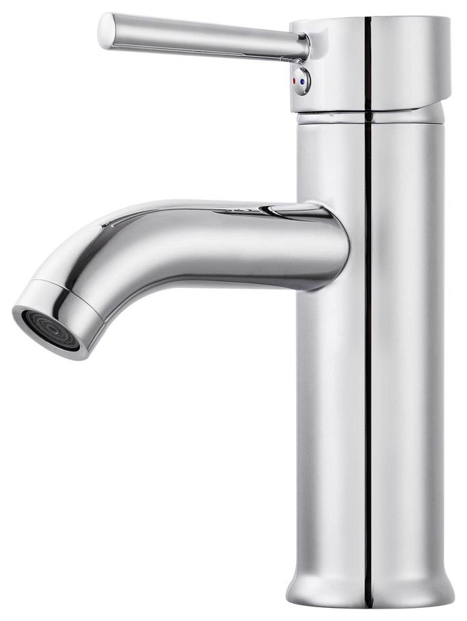 7" Faucet Single Handle Deck Mount Basin Mixer Tap, Chrome