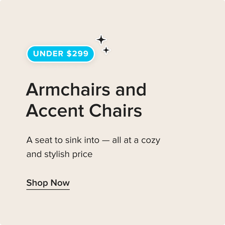 Armchairs and Accent Chairs Under $299