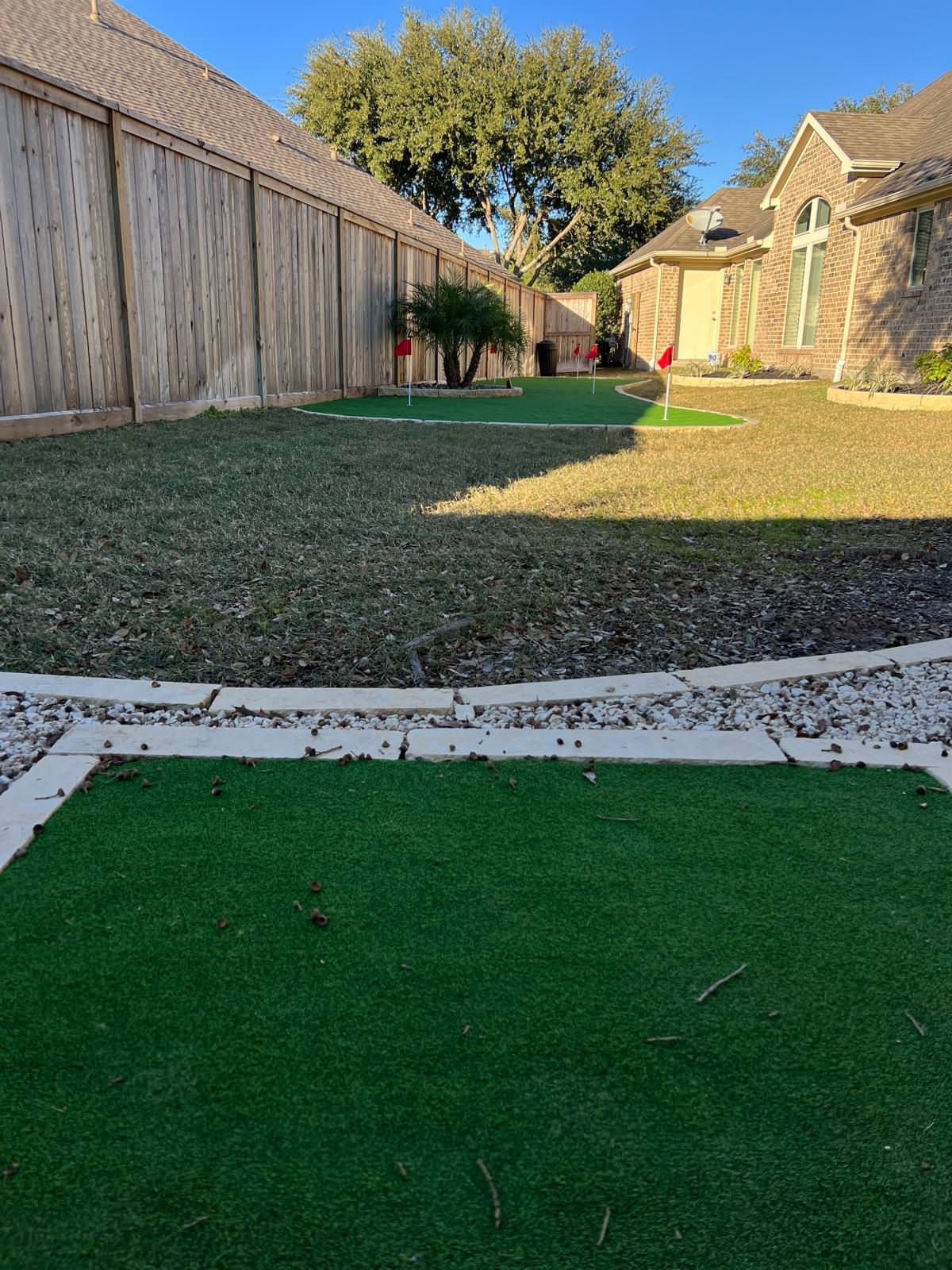 Putting Green, Backyard Paradise and Front yard Makeover in Fulshear!