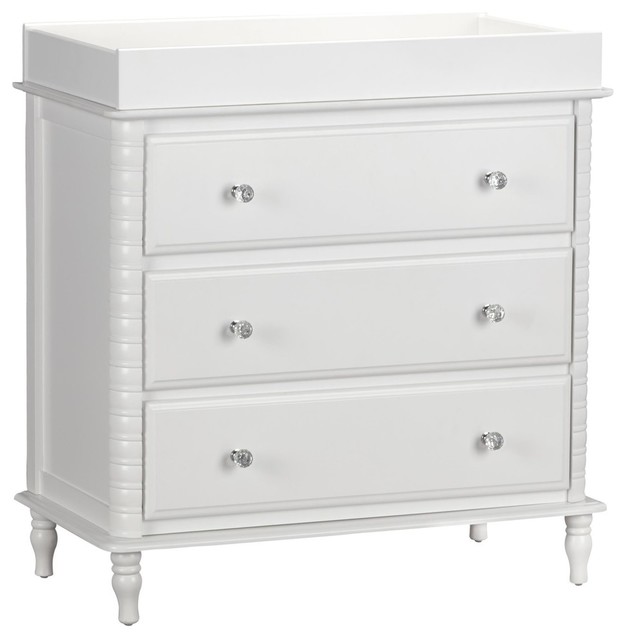Little Seeds Linden 3Drawer Changing Table, White Traditional