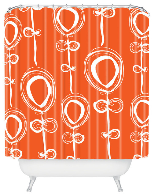 Rachael Taylor Contemporary Orange Shower Curtain