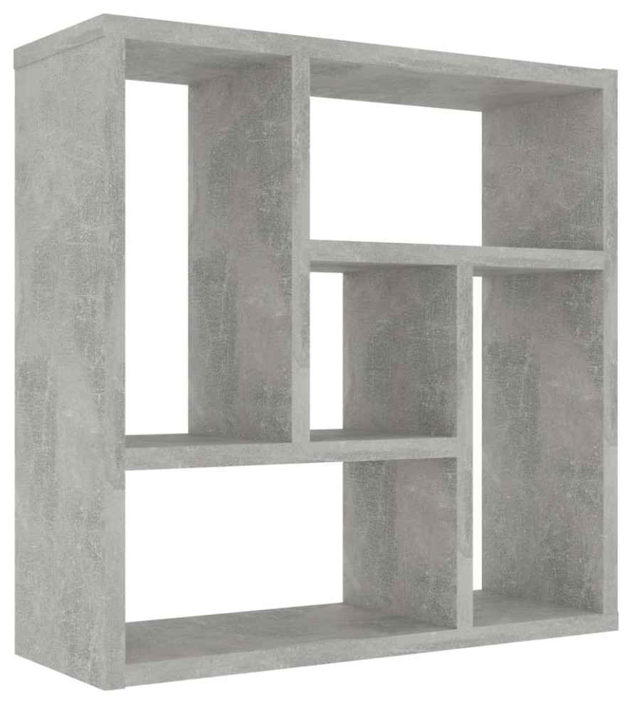 vidaXL Wall Shelf Concrete Gray Chipboard Kitchen Bathroom Storage Home