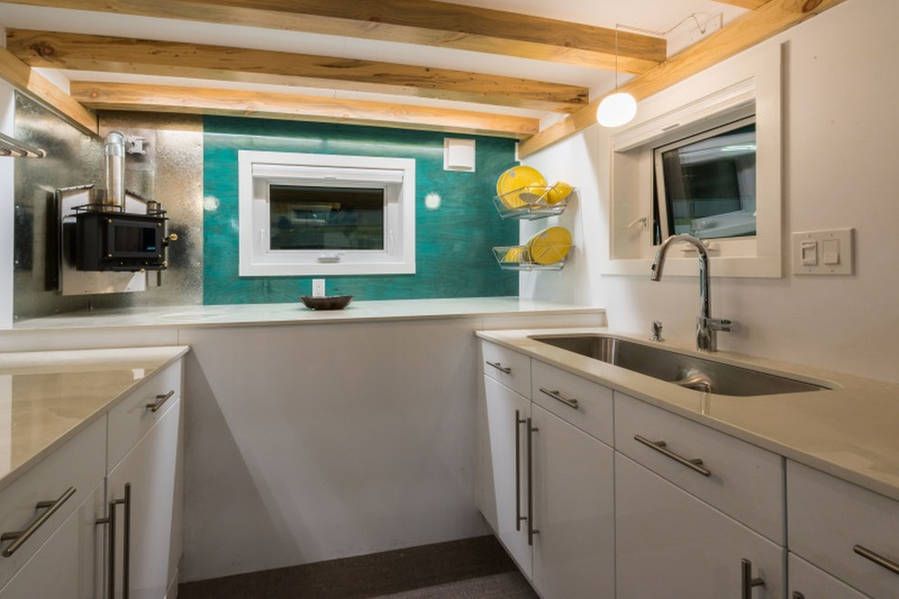 Inspiration for a transitional kitchen remodel in Edmonton