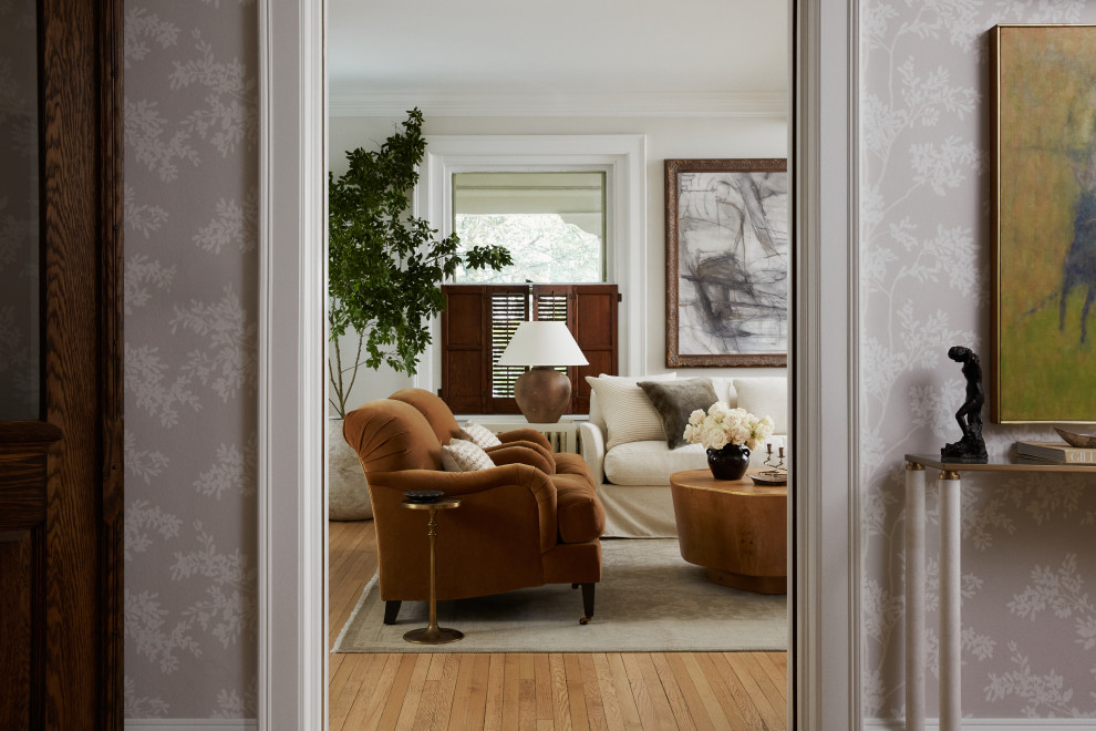 Living room - transitional living room idea in Philadelphia