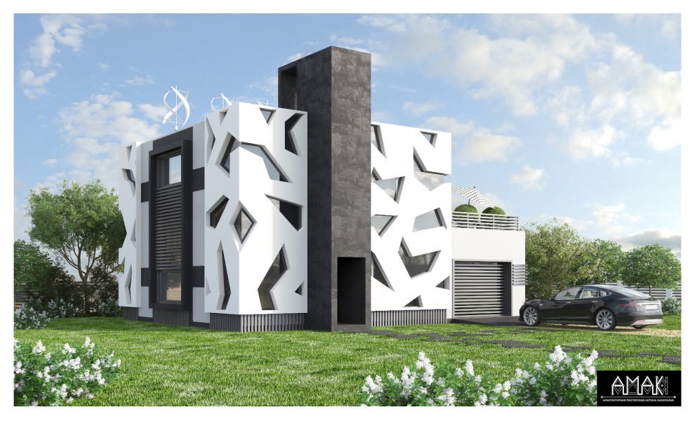 Коттедж в стиле Хай-Тек