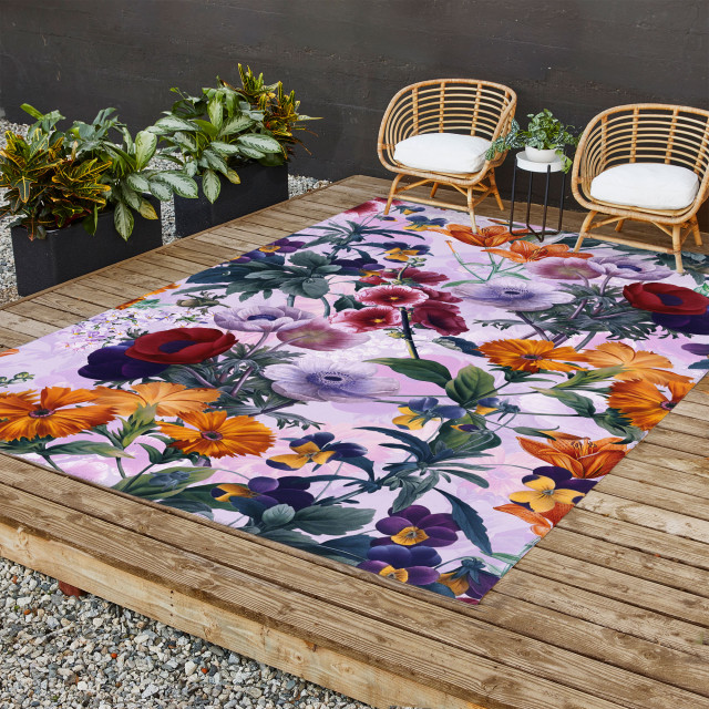 Burcu Korkmazyurek Vintage Garden Xi Outdoor Rug, 8'x12' - Contemporary ...