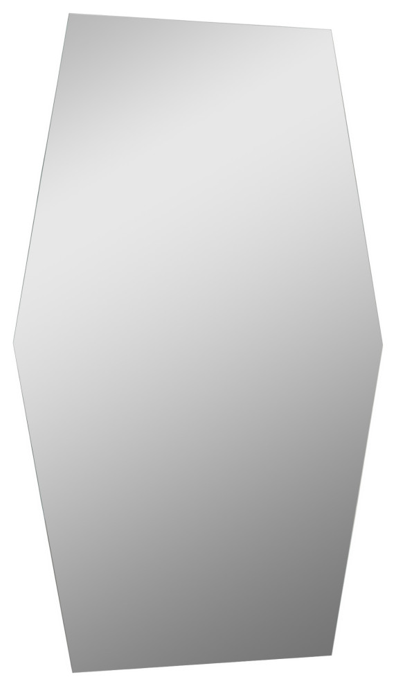 Charly 22 in. W x 28 in. H Octagon Polished Frameless Bathroom Vanity Mirror Contemporary