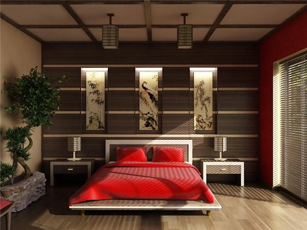 This is an example of an asian bedroom in Other.